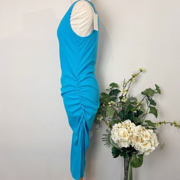 A New Day Bright Blue Ribbed Midi Dress | Medium | New with Tags - Picture 4 of 11